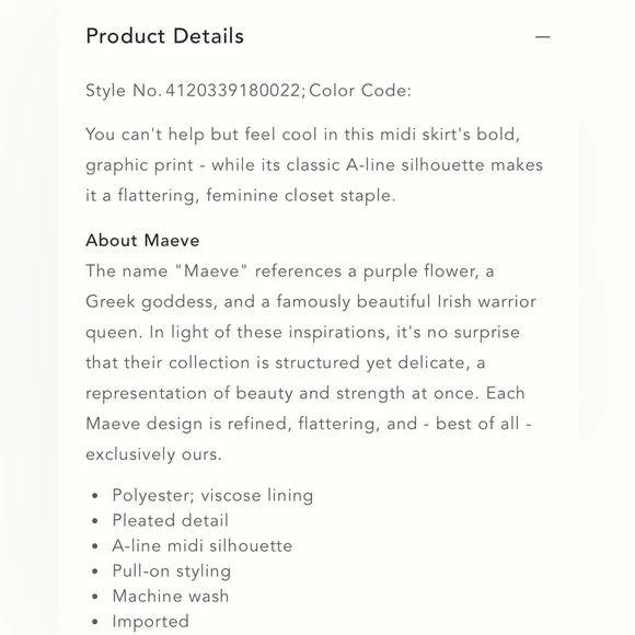 Anthropologie Maeve SIZE 6P Aurelia A-Line Midi Pleated Skirt - Picture 3 of 9